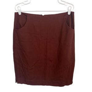 Cabi A-line Currant Boss Skirt Slash Pockets Slit Sz 10